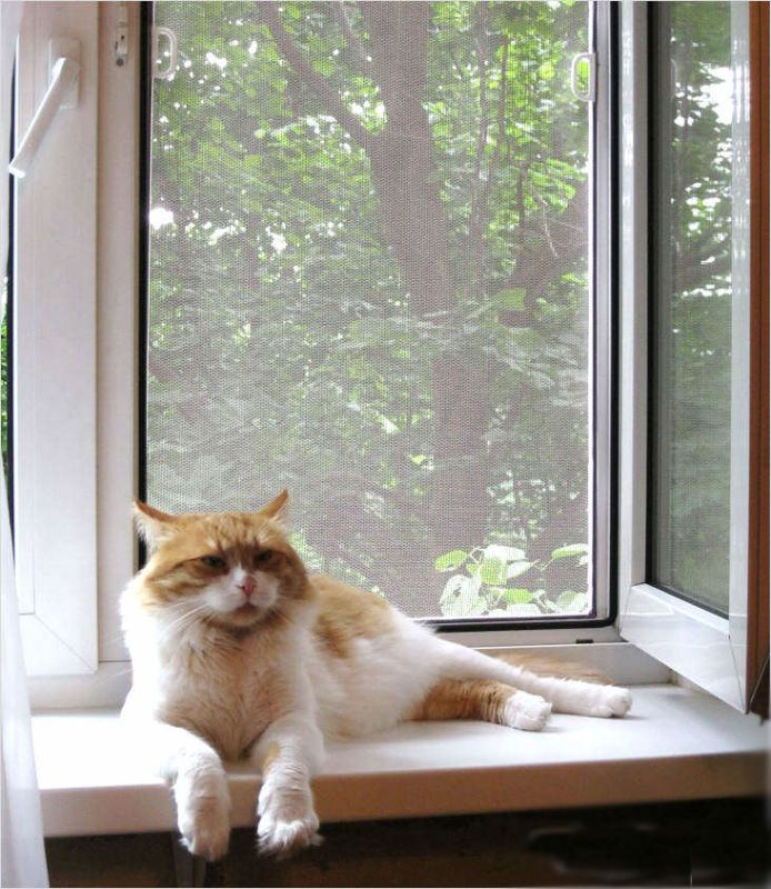Москитная сетка белая антикошка Pet Screen 1400 мм